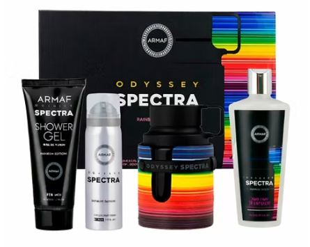 Estuche Armaf Odyssey Spectra Unisex EDP 4Pz Perfume 100ml + Gel De Ducha + Aerosol + Shampoo
